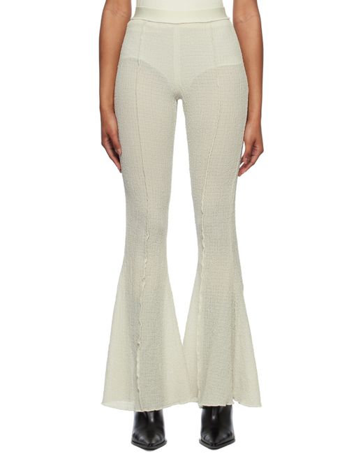 Yuzefi Off-White Flared Trousers
