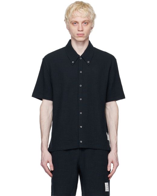 Thom Browne Navy Black Button Shirt