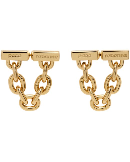 Paco Rabanne Gold Chain Link Earrings
