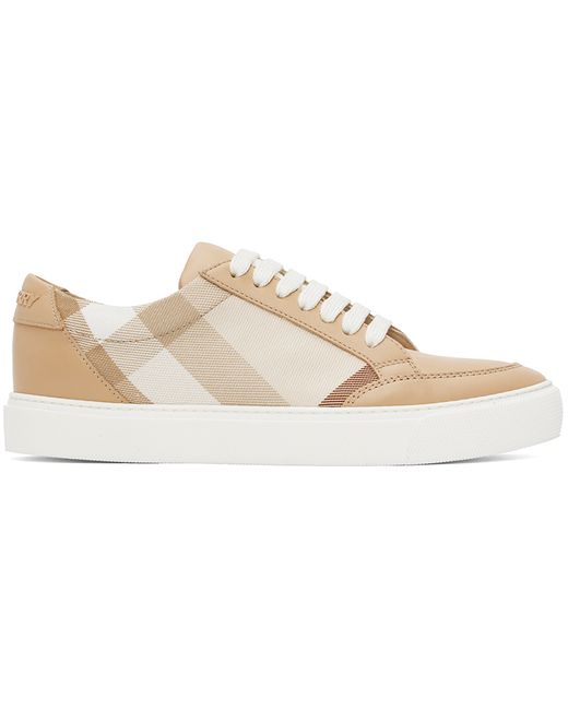 Burberry Check Leather Sneakers