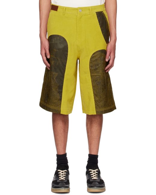Andersson Bell Yellow Paneled Shorts