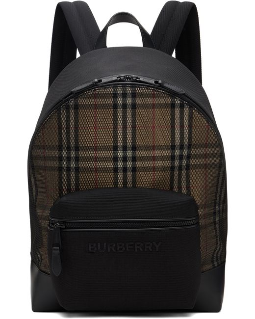 Burberry Black Check Backpack