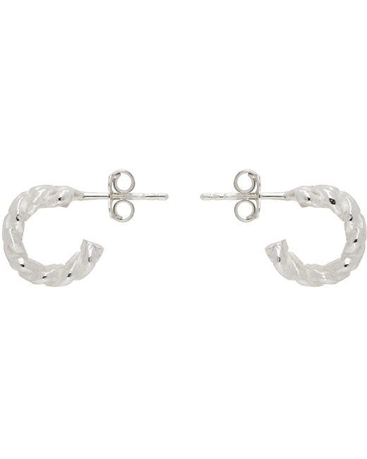 Pearls Before Swine Curb Chain Hoop Earrings