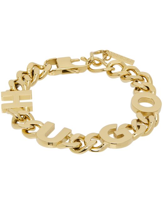 Hugo Boss Gold Curb Chain Bracelet