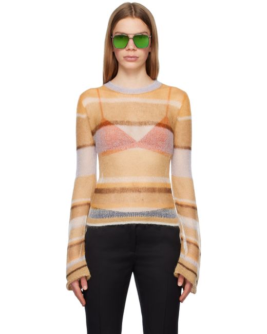 Acne Studios Brown Striped Sweater