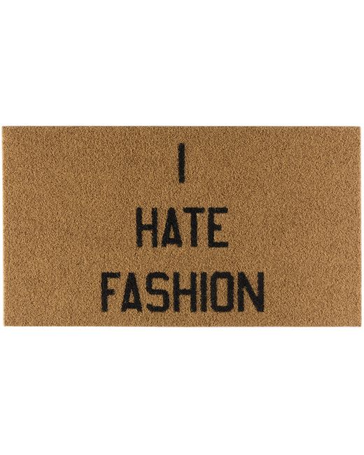 Sunnei Brown I Hate Fashion Doormat