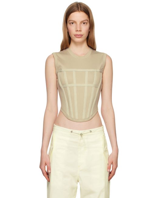 Dion Lee Taupe Corset Tank Top