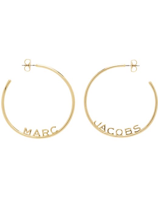 Marc Jacobs Gold The Monogram Hoops DTM Earrings