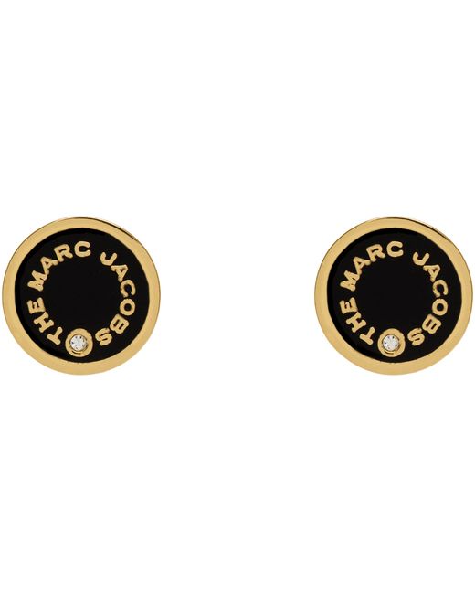 Marc Jacobs Gold The Medallion Studs Earrings