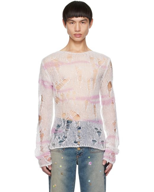 Acne Studios Off-White Laddered Sweater