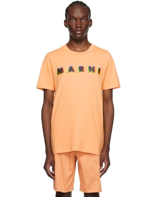 Marni Orange Printed T-Shirt