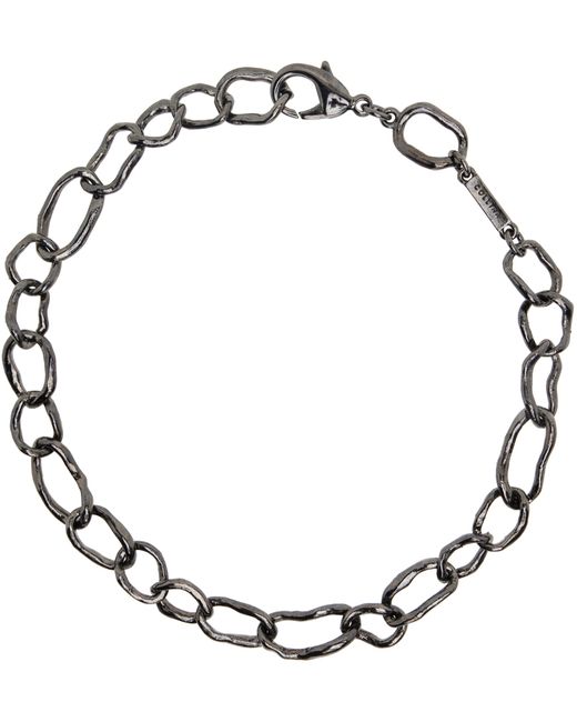 Collina Strada Gunmetal Crushed Chain Necklace