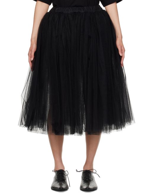 Comme Des Garcons Black Layered Midi Skirt