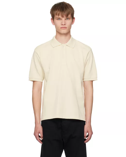Auralee Ivory Two-Button Polo