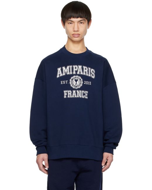 AMI Alexandre Mattiussi Navy Paris France Sweatshirt