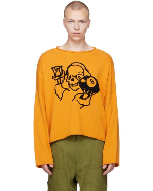 Brain Dead Orange Tough Luck Sweatshirt