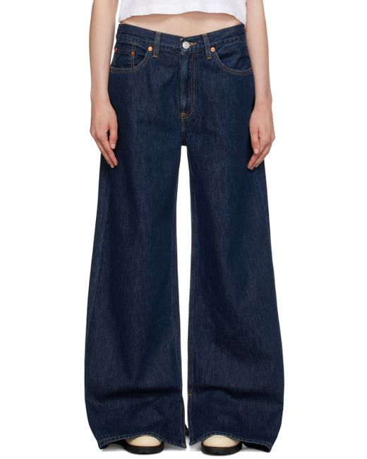 Re/Done Indigo Low Rider Loose Jeans