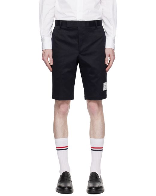 Thom Browne Navy Unconstructed Shorts