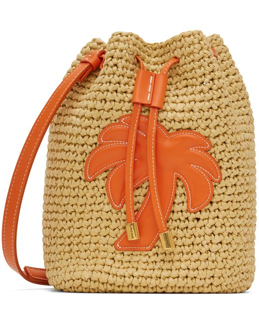 Palm Angels Orange Palm Bucket Bag