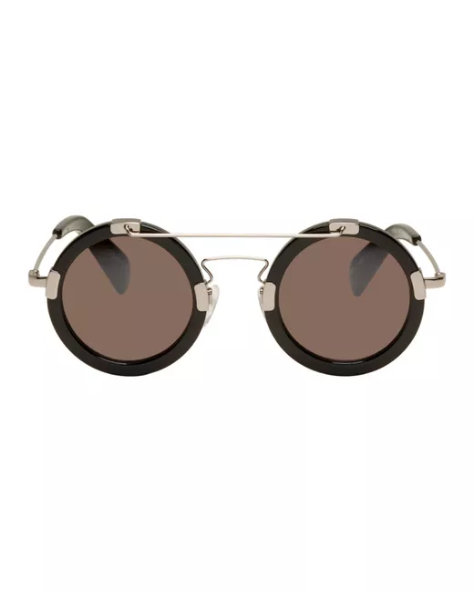 Yohji Yamamoto Round Double Bridge Sunglasses