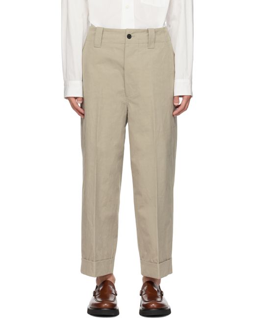 Margaret Howell Taupe Cropped Trousers