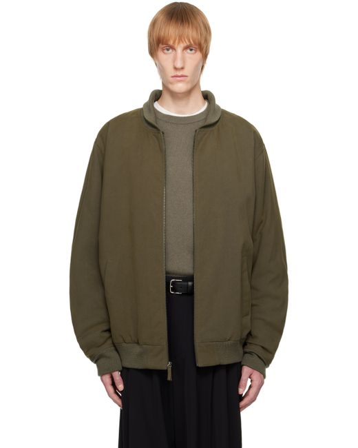 The Row Taupe Shawn Bomber Jacket