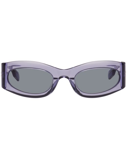 McQ Alexander McQueen Purple Oval Sunglasses