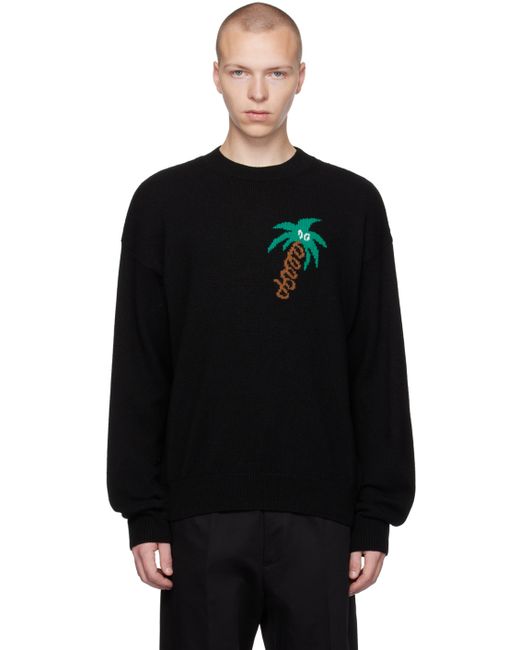 Palm Angels Black Sketchy Sweater