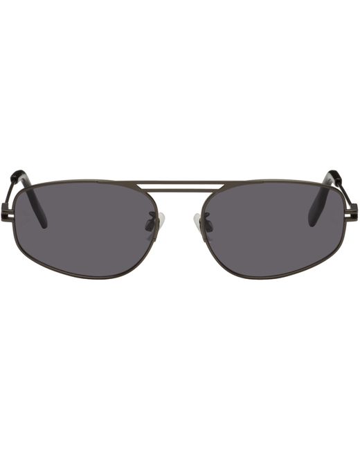 McQ Alexander McQueen Gunmetal Aviator Sunglasses