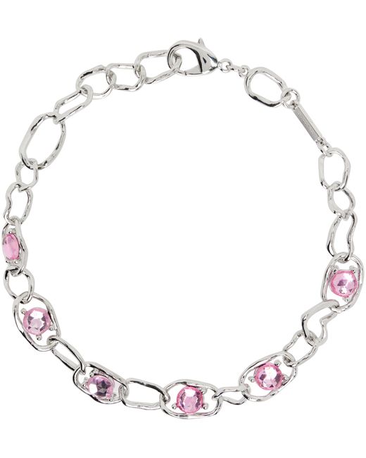 Collina Strada Pink Crushed Chain Necklace