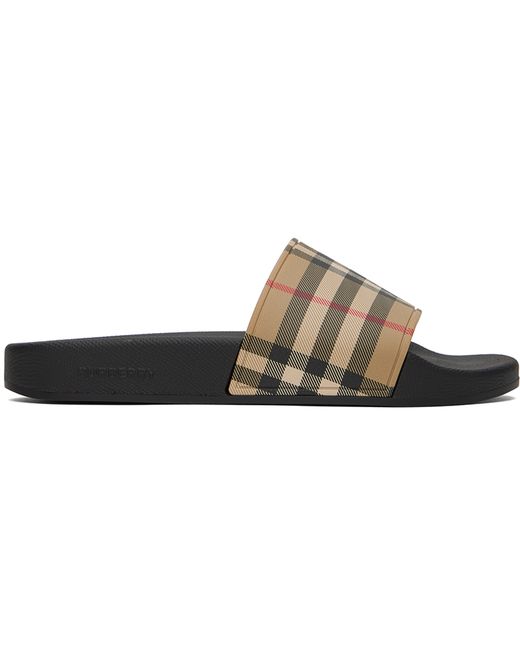 Burberry Brown Check Sandals
