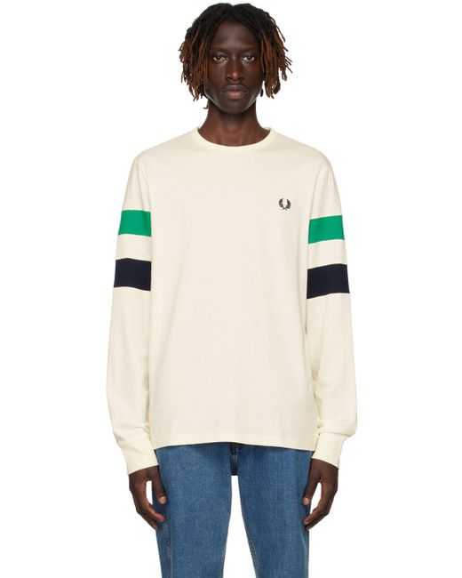 Fred Perry Off Paneled Long Sleeve T-Shirt