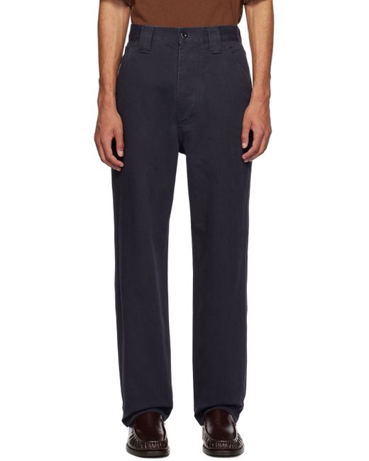 MHL by Margaret Howell Navy Dropped Pocket Trousers