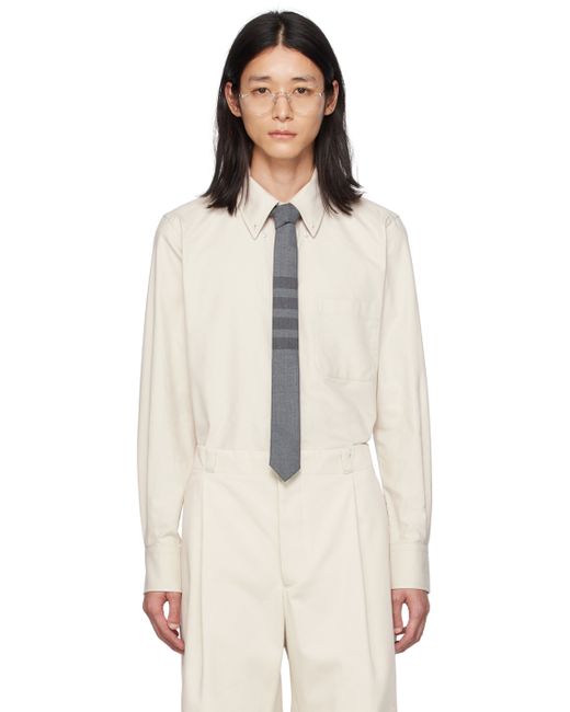 Thom Browne Off Straight-Fit Shirt