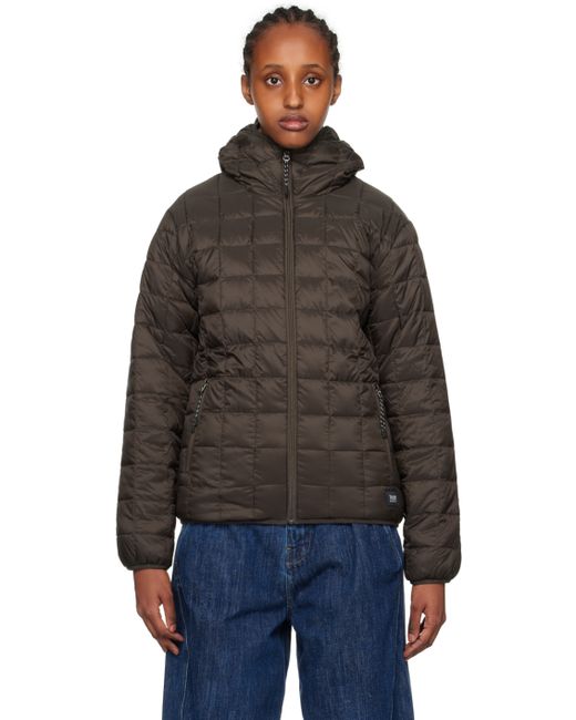 Taion Brown Hooded Reversible Down Jacket
