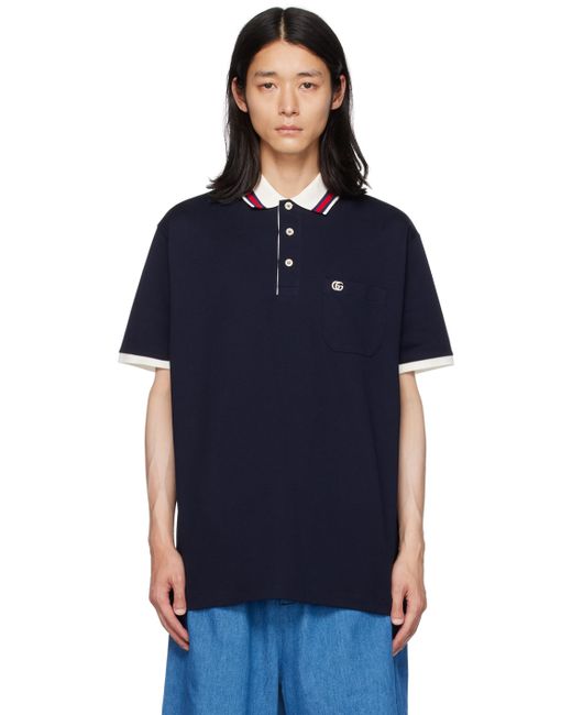 Gucci Navy Patch Pocket Polo