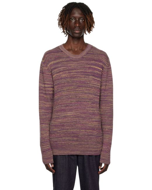 De Bonne Facture Purple Ribbed Sweater