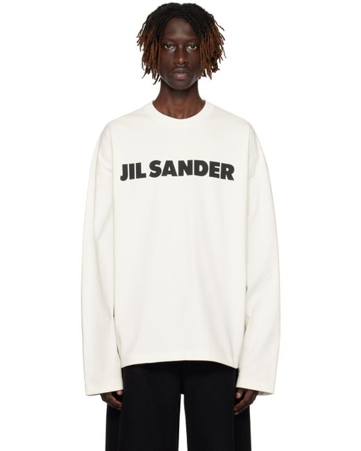 Jil Sander Off Printed Long Sleeve T-Shirt