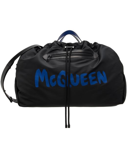 Alexander McQueen Blue Printed Duffle Bag