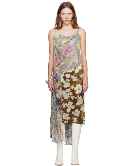 Dries Van Noten Multicolor Floral Midi Dress