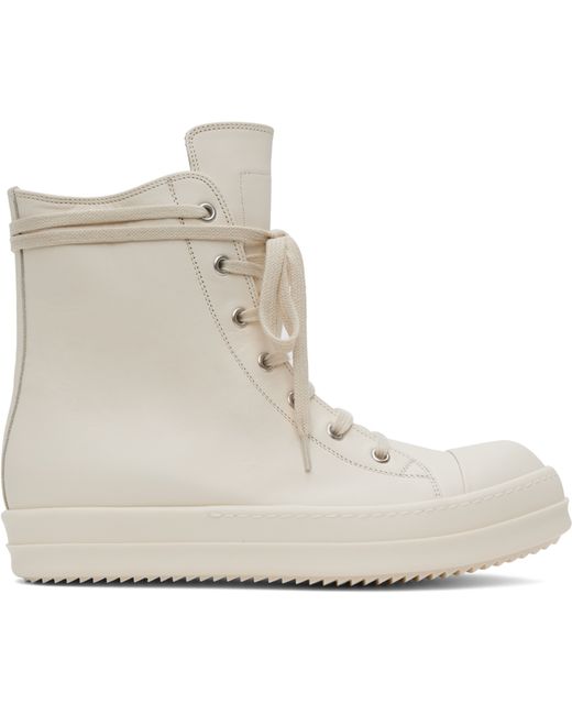 Rick Owens Off Leather Sneakers