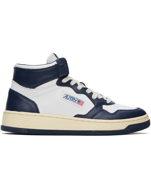 Autry Navy White Medalist Sneakers