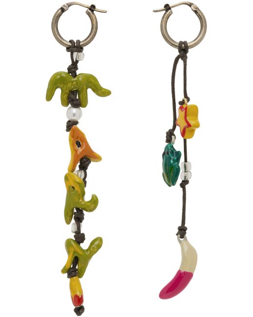 Marni Multicolor Graphic Charm Earrings