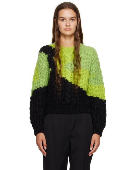 Alexander McQueen Black Intarsia Sweater