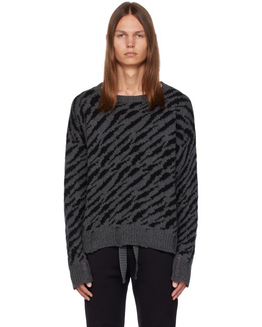Rhude Black Zebra Sweater