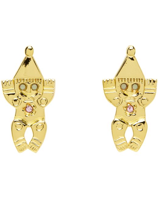 Chopova Lowena Gold Gnome Earrings