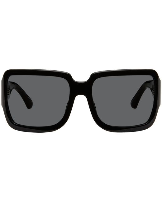 Dries Van Noten Black Linda Farrow Edition Oversized Sunglasses