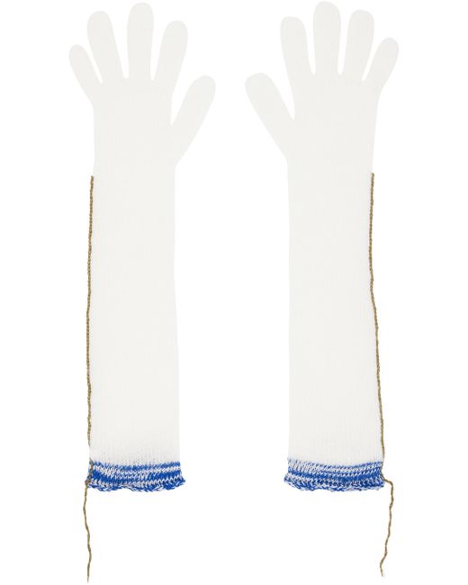 Mm6 Maison Margiela Contrast Stitch Gloves