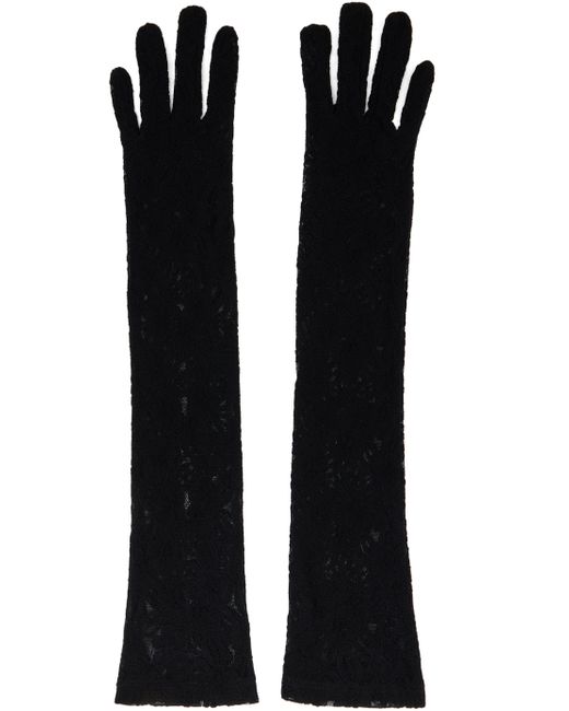 Anna Sui Black Lace Gloves