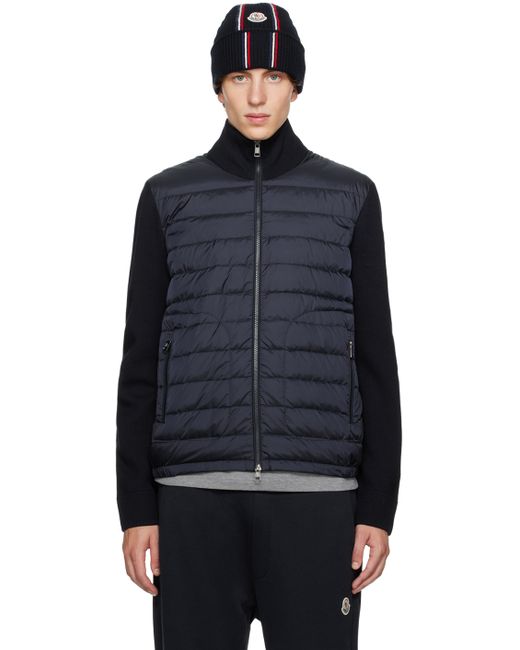 Moncler Navy Quilted Down Jacket